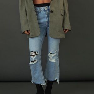 urban outfitters wilco high waisted crop flared jeans